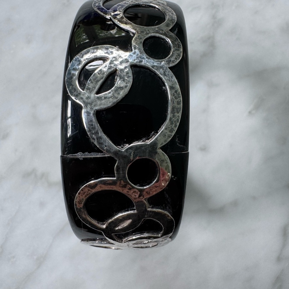 Black and Sterling Silver Ippolita Cuff Bracelet